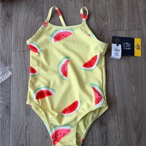 GAP Kids One Piece Swimsuit with Watermelon Design - Light Yellow - NWT - 2T